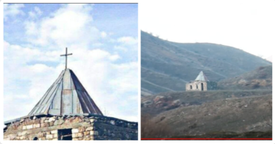 Азербайджанцы сорвали крест